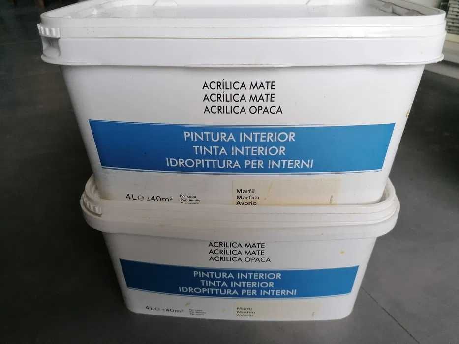 Tinta p/ interior Acrilica Mate/Marfim 4L (selada, a estrear)
