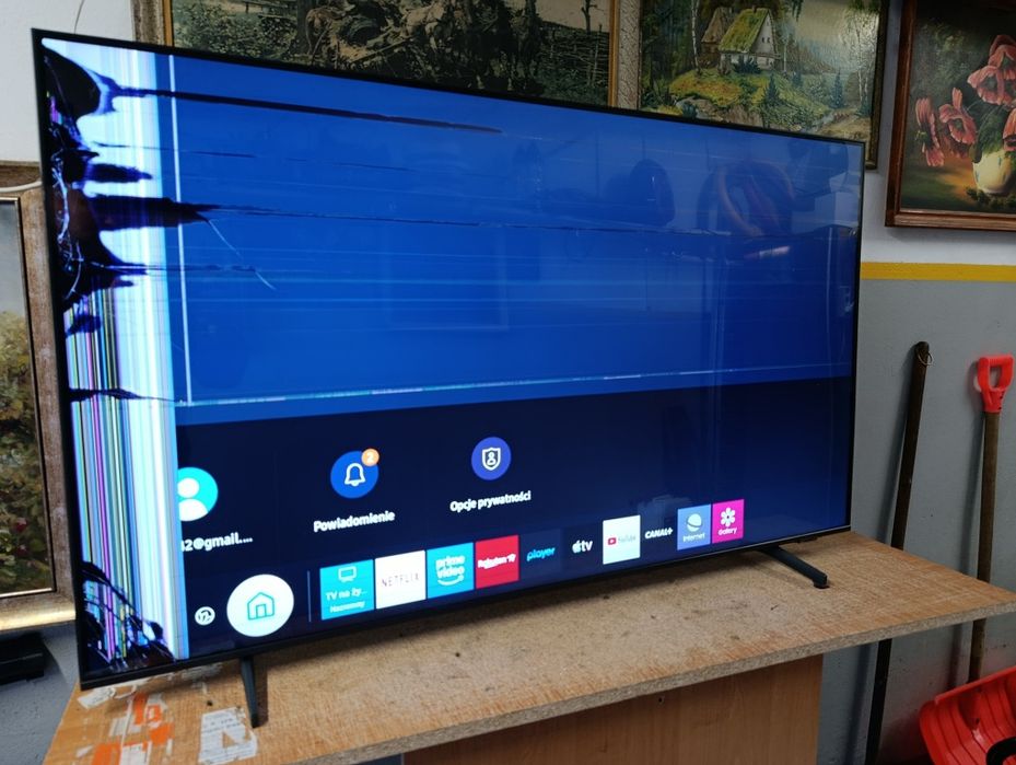 Telewizor Samsung QE55Q67AAUXXA uszkodzony  55''