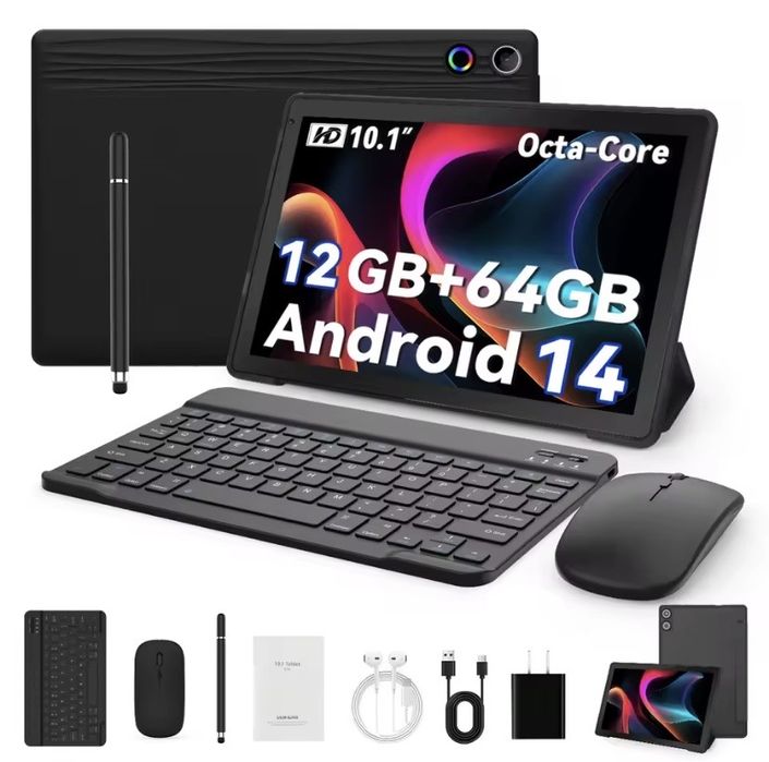 Tablet 10 cali Android 14 zestaw