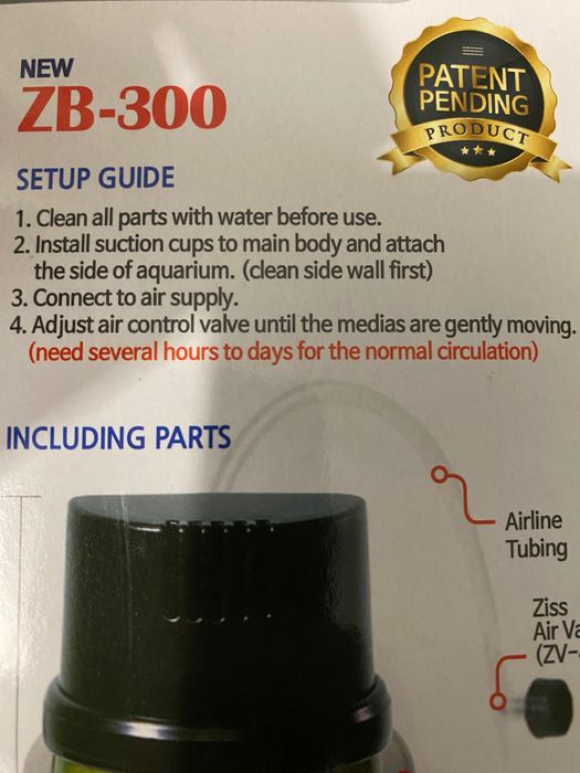 Filtro interno aquário Ziss 300 bubble moving média
