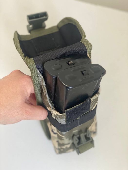 Підсумок під 2 магазина АК, подвійний мультикам олива (хакі) піксель