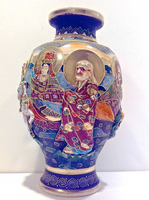 Cerâmica Satsuma Vaso japonês Meiji