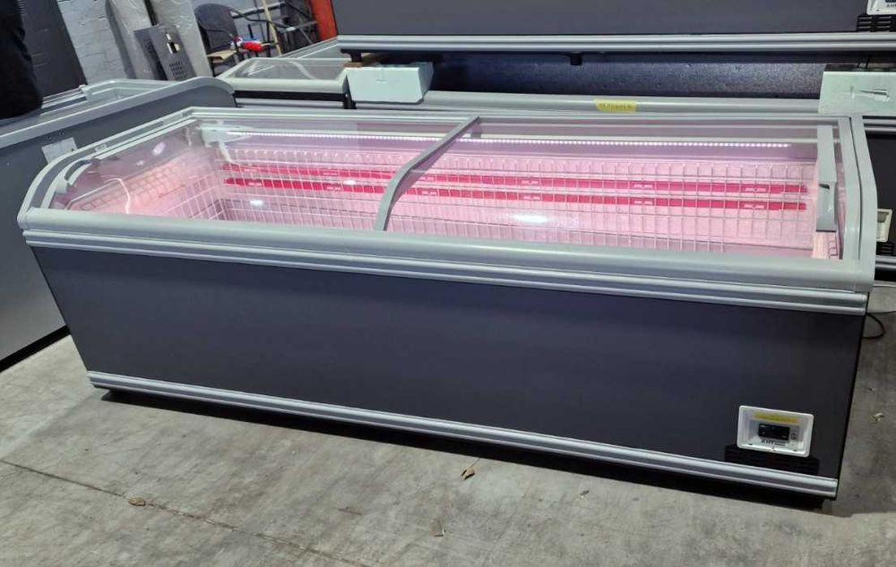 Топ! Морозильний лар бонета AHT Miami 210 LED Сірий. Розсрочка!