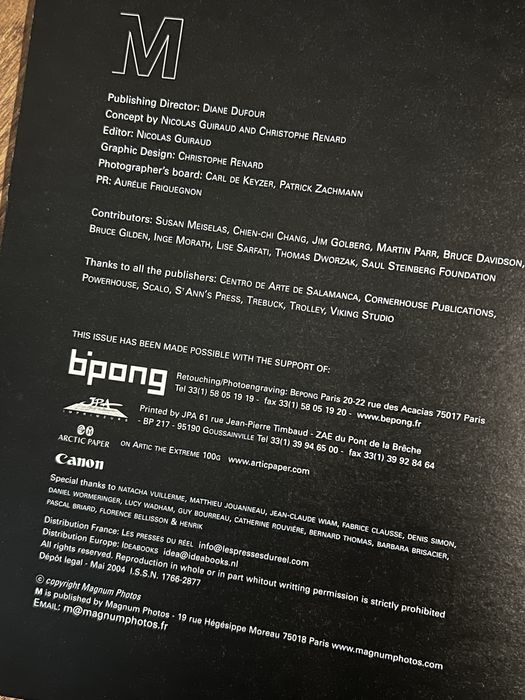 Livro de Fotografia M1 Agência Magnum