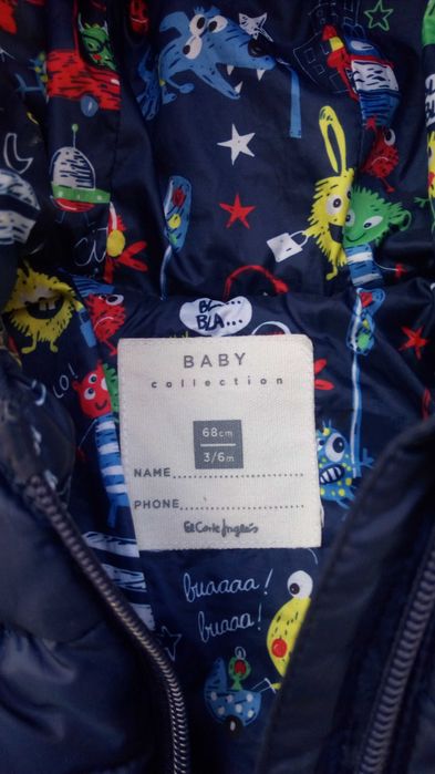 Casaco kispo quentinho bebé 3-6 meses