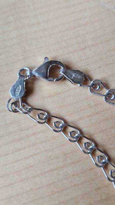 Srebrny łańcuszek długość 45 cm, ok. 7 g