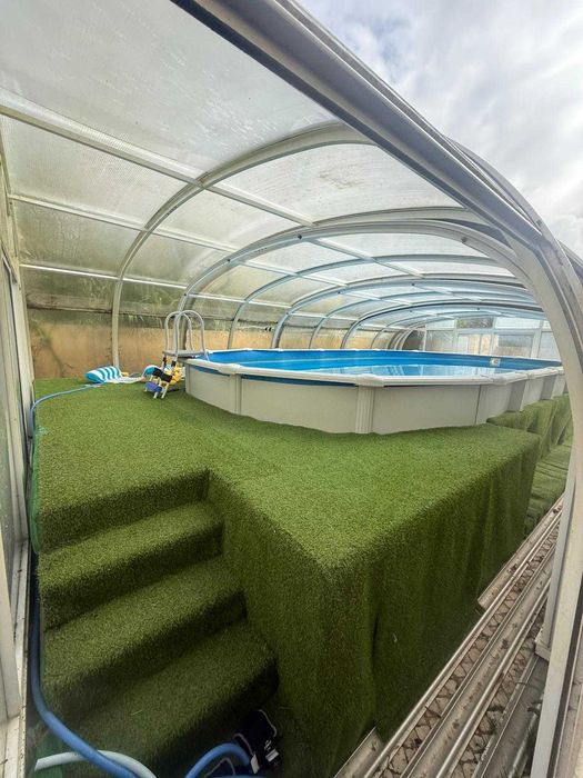 Piscina e Cobertura Telescópica completa