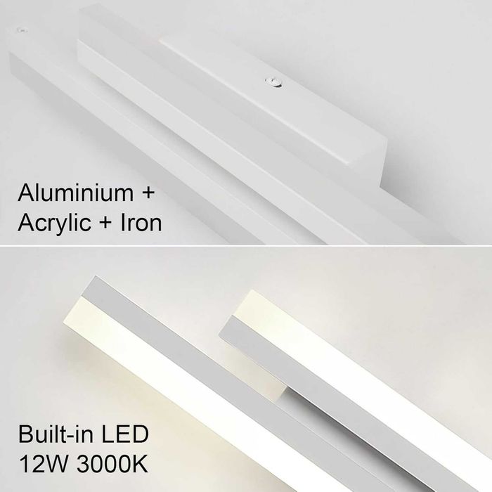 Kinkiet Lampa ścienna LED do wnętrz, 40 cm, 12 W