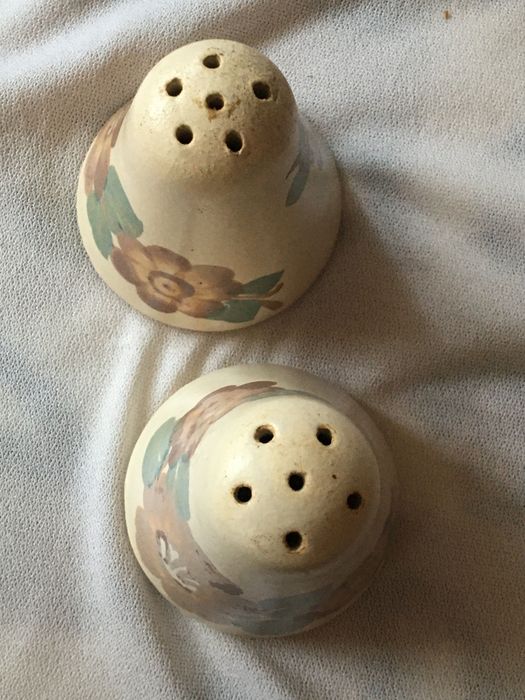 Solniczka / pieprzniczka malowane, ceramiczne, vintage