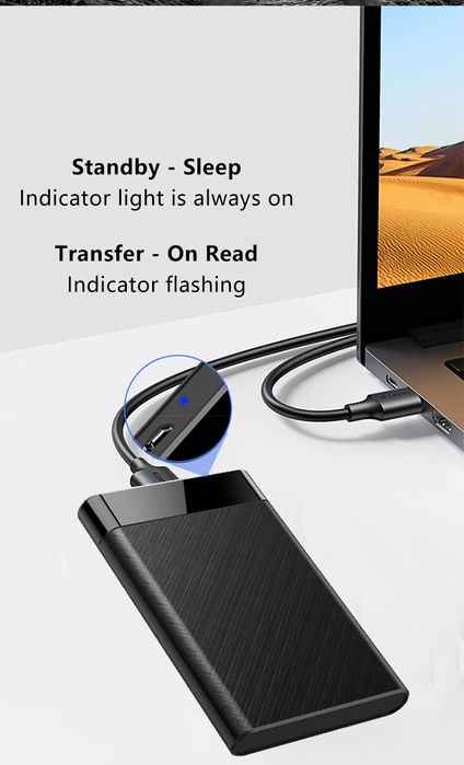 Внешний карман зовнішній карман корпус для SSD, HDD 2.5 Type C-USB 3.0