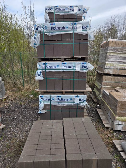 Obrzeże palisadowe 8x30x50 brązowe, szare, grafitowe,