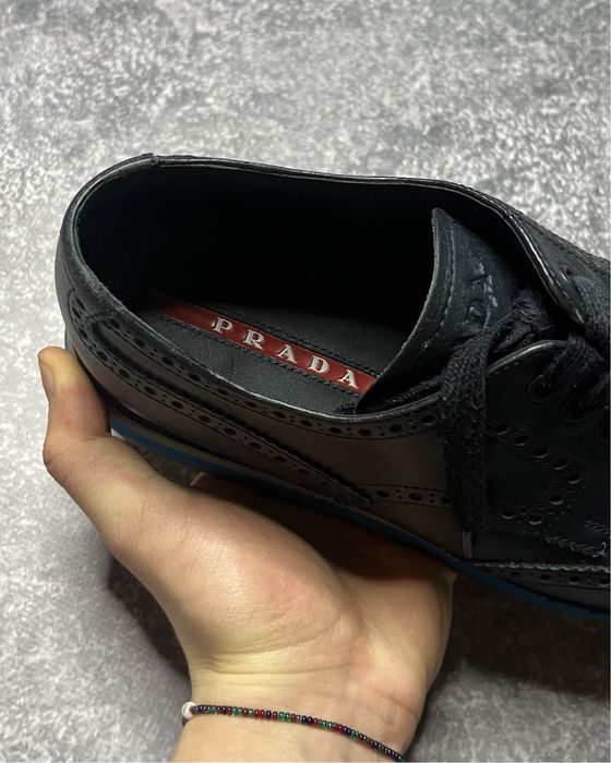 Дерби Prada Blue Sole Броги Туфли Оригинал