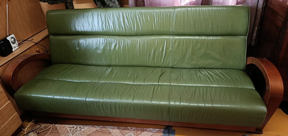 Kanapa rozkładana ze skóry!