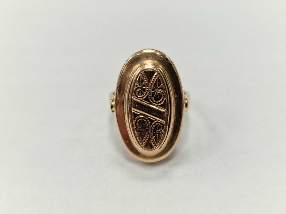 Złoty pierścionek damski/ 583/ 4.76 gram/ R12.5/ Lite złoto/ ZSRR od 1958 roku