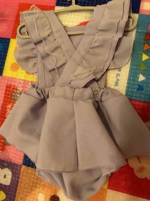 Vestido lilás bebe menina 6-9 m