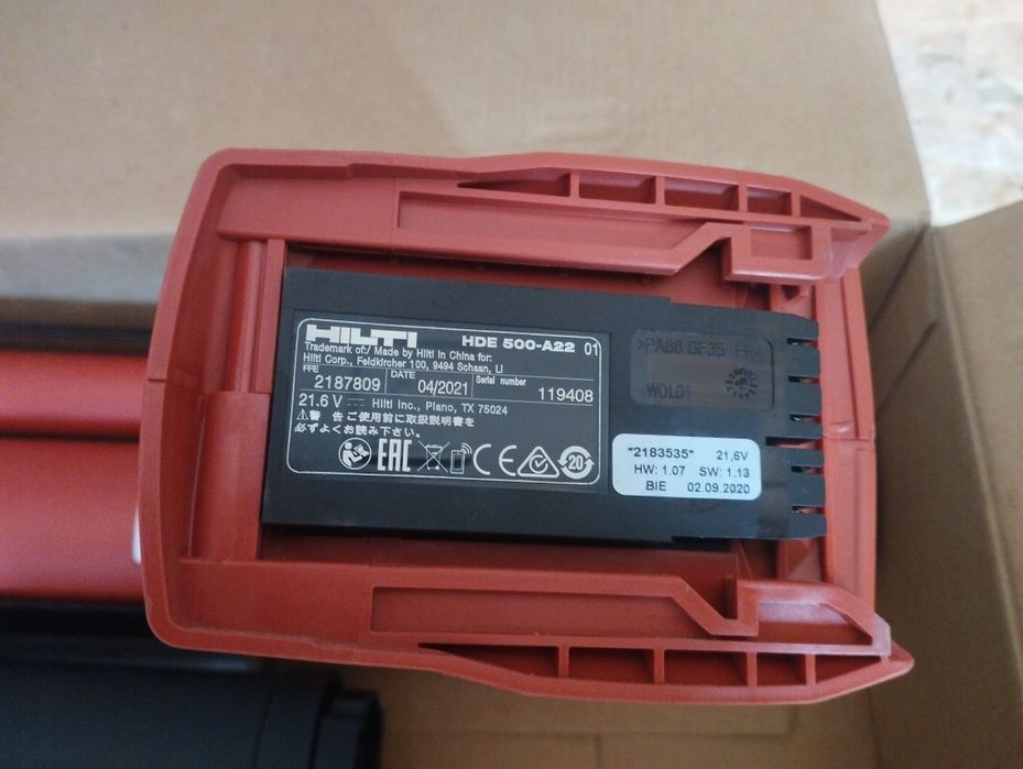 Pistola de bucha química Hilti HD500-A22