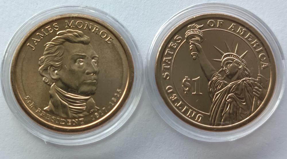 Moeda 1$ U.S.A.- Conjunto dos 5 Presidentes