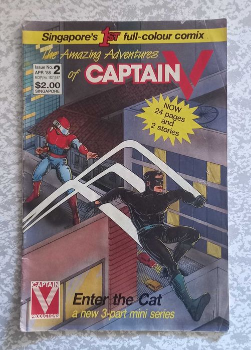 Livro desenhada The Amazing Adventures of Captain V (Edição nº 2, de abril de 1988)