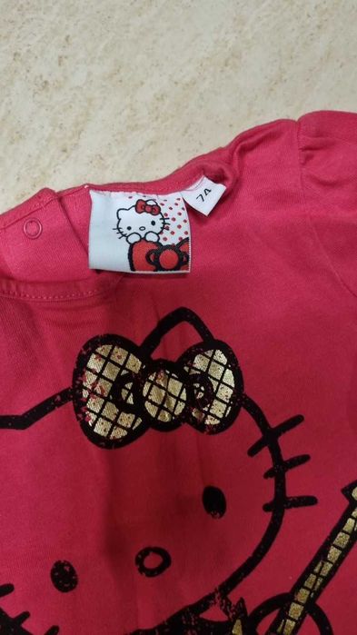 Zestaw 2 Bluzeczek bawełnianych dla dziewczynki r.74 Hello Kitty. Nowe