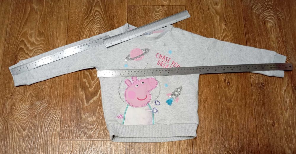 Дитячий світшот МініМаус сірий PeppaPig сірий на зріст 104 cм (3-4Y)