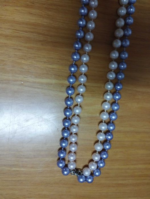 Conjunto Novo de Pérolas - 3 fios de pérolas ajustáveis e brincos