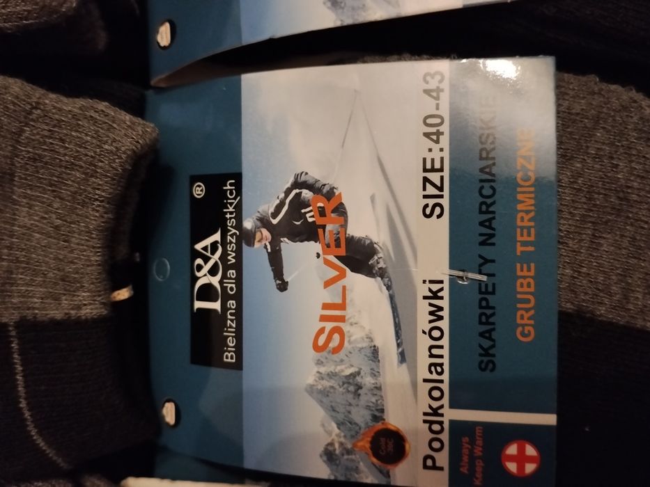 Męskie skarpety narciarskie, thermo, 40-43 lub  43-46, zestaw 3 pary