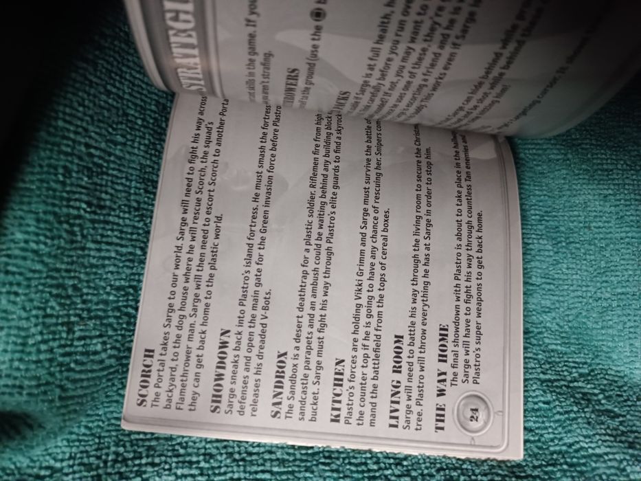 Ps1 Army MEN Sarges Heroes psx psone Książeczka Manual Angielski