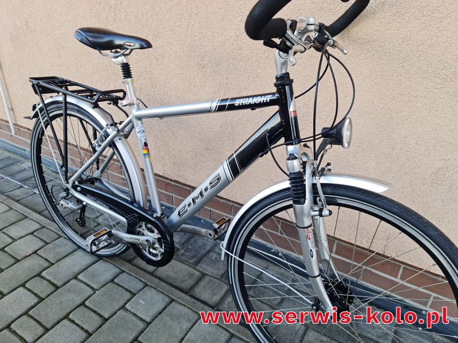 Rower męski trekkingowy EMS koła 28 SHIMANO DEORE aluminium rabat