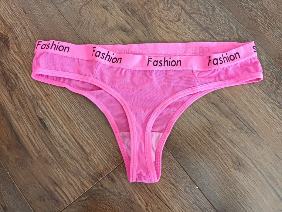 Majtki damskie różowe stringi Fashion rozmiar M/L
