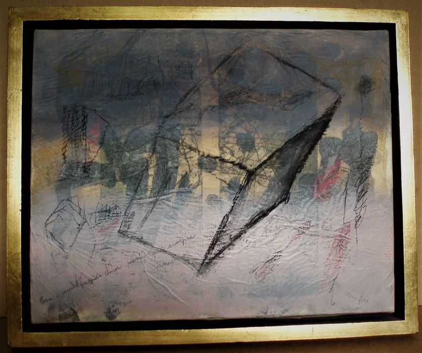 Moldura com pintura original de Paiva Raposo