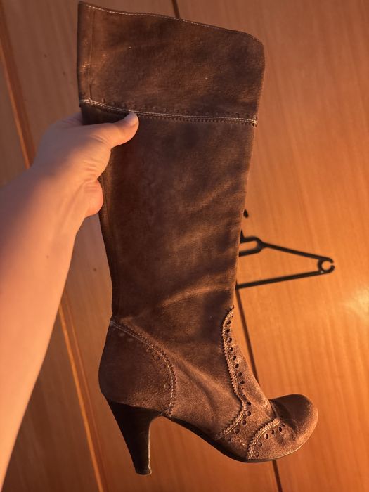 Botas camurca 38 semi novas el corte ingles