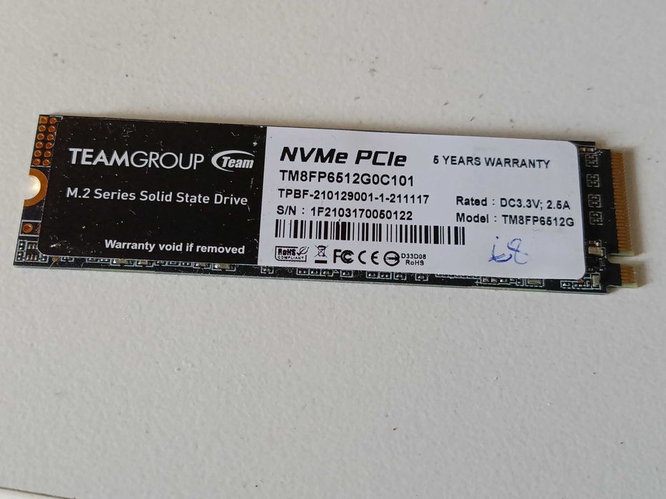 512Gb SSD Team NVMe M.2 Gen3x4