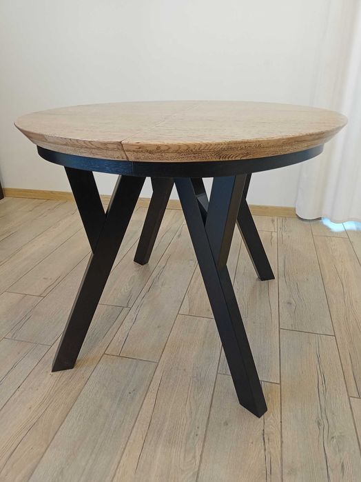 Stół loftowy okrągły  rozkładany loft stół jadalniany 95/295