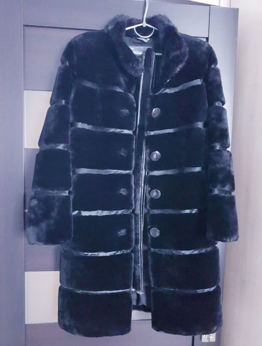 Натуральная шуба Мутон+Норка