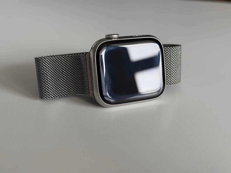 Apple Watch 7 Stainless Steel Stal 45mm GPS + LTE oraz bransoleta milanese