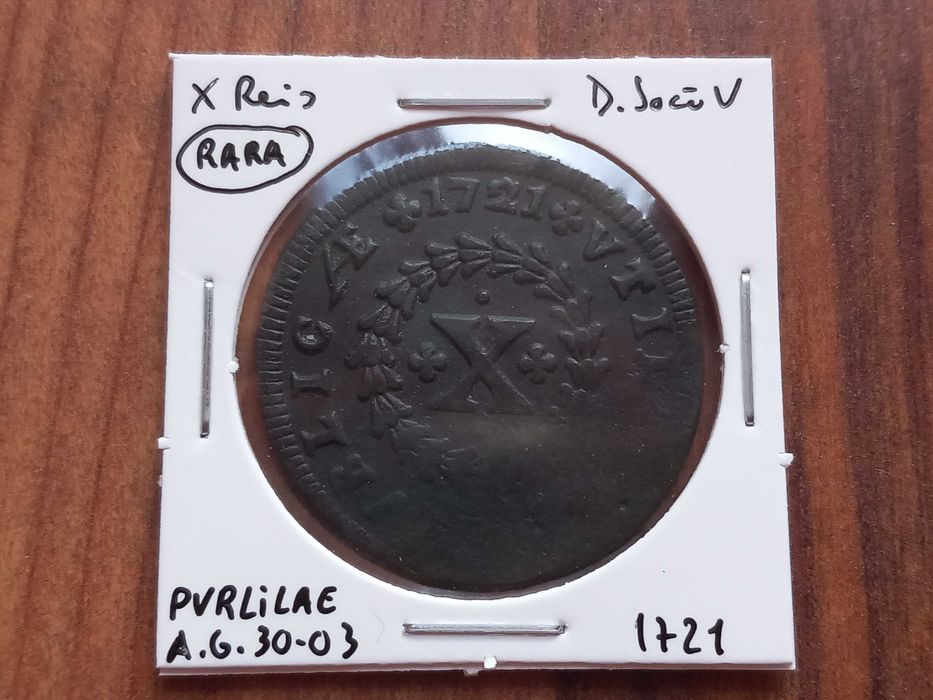 Moeda X Reis 1721 D. João V (Rara)