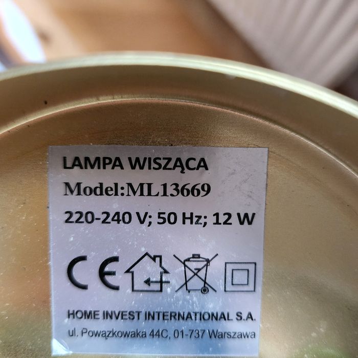 Lampa wiszaca, szklana, zielona