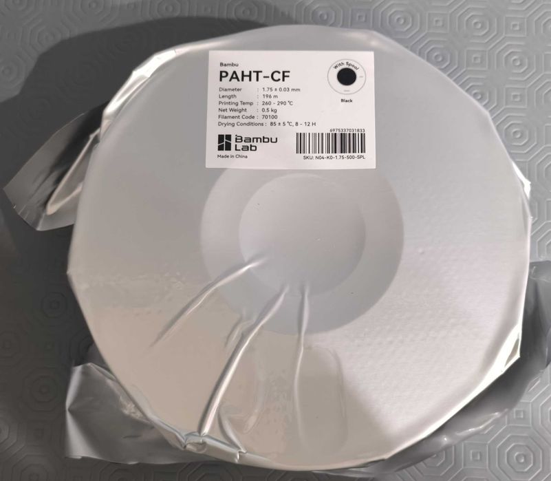 Filamento Bambu Lab PAHT-CF e Suporte
