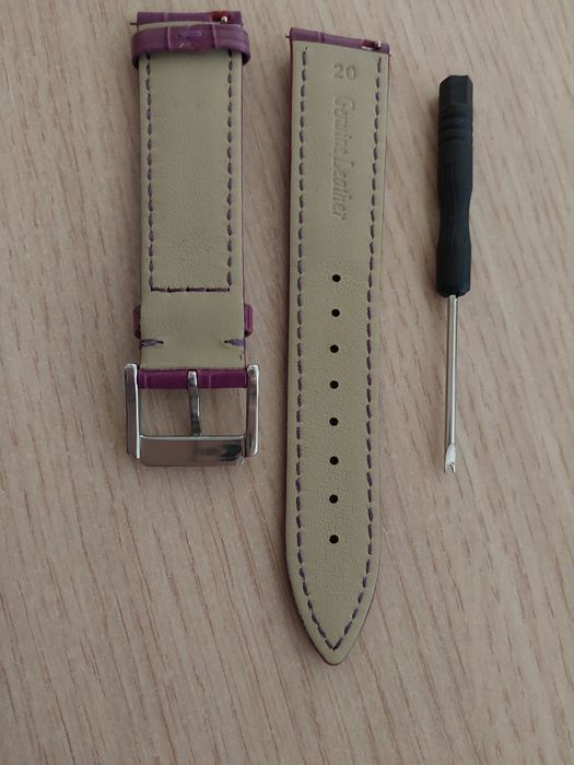 Pasek ze Skóry cielęcej bez niklu 20 mm do zegarka i smartwatch