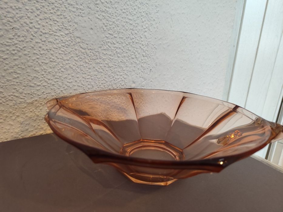 Rozalinowa patera talerz vintage retro prl