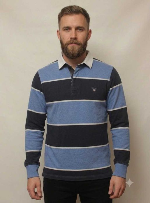 Gant USA S  поло лонгслив из хлопка