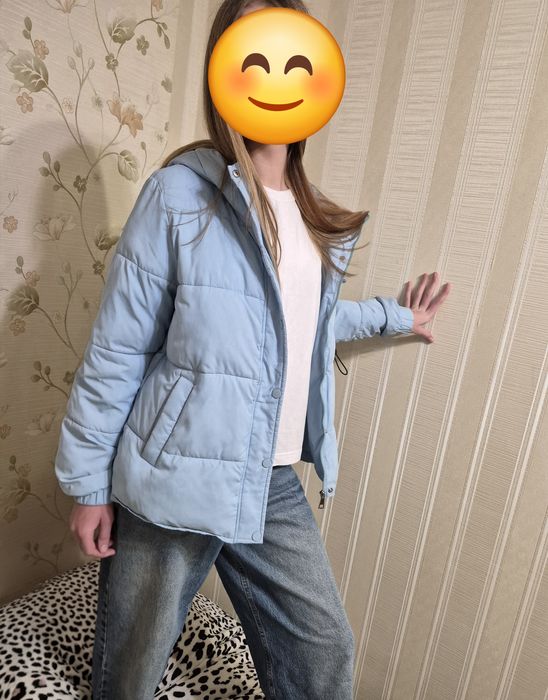 Куртка для дівчинки весна-осінь, на 13 -15років, голуб.кольору