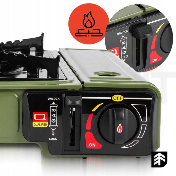 Kuchenka turystyczna gazowa SPARK100 2500W walizka adapter