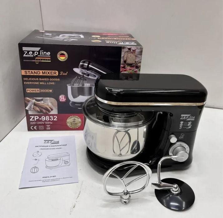 Тістоміс 3500Вт Тістоміс для будинку ZP-9832 Планетарні міксери 5л