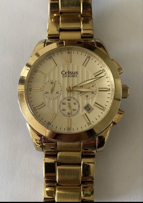 Relógio Celsius Chrono Dourado – Elegante e em Bom Estado Geral