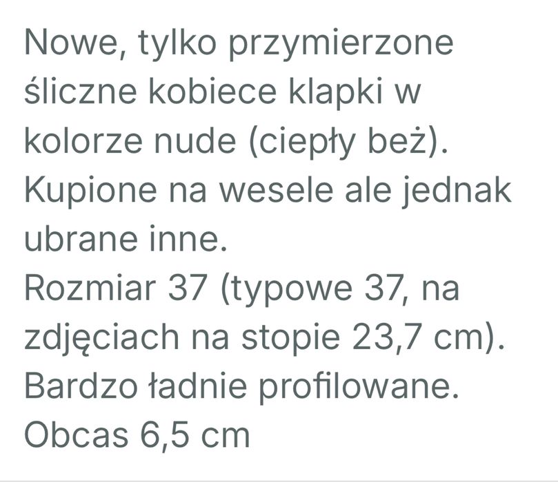 Klapki nude EGO 37