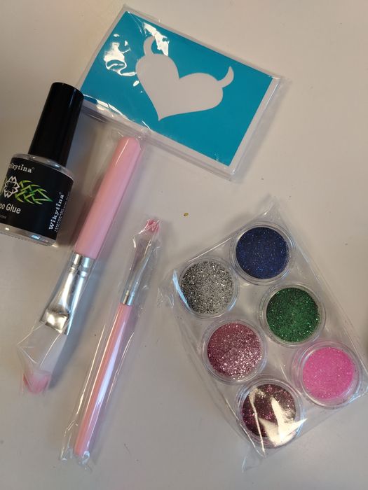 Glitter tattoo KIT - zestaw do tatuaży z brokatem