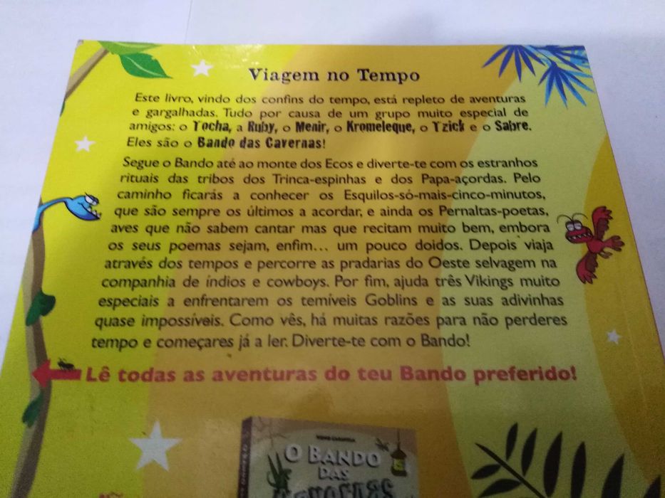 Livro O Bando Das Cavernas - Viagem no tempo.