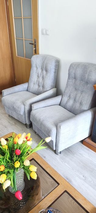 Wersalka rozkładana, dwa fotele, sofa, kanapa