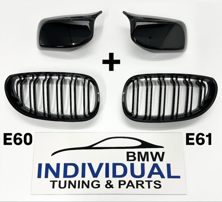 Ноздрі решітки bmw e60 e61 BMW E60 E61 бмв накладки на зеркала спйлер